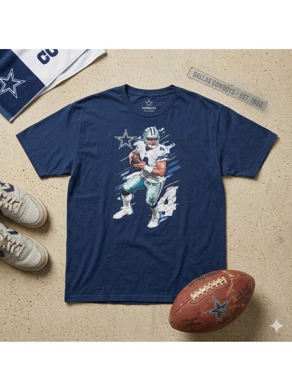 🛍Pro Line Fanatics Dallas Cowboys Dak Prescott Shirt L NFL Football